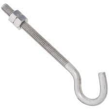 HOOK BOLT ZINC BSW 1/4 X 1 1/2 ASSY ( ELECTRO GAL) 